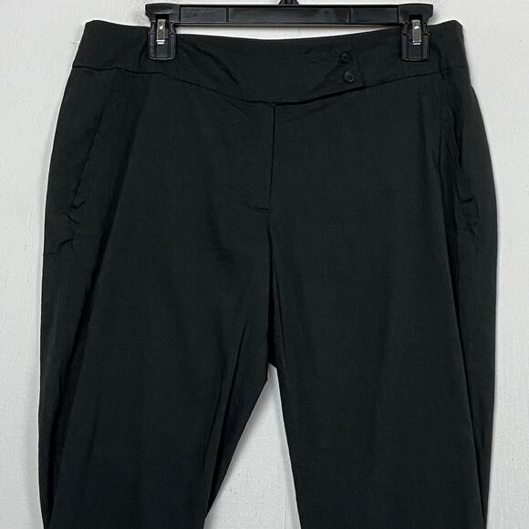 Eileen Fisher Women's Dark Gray Linen Blend Tapered Leg Pants Size 12 - Picture 2 of 13